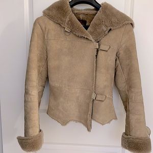 ❤️Danier Suede Leather Jacket with Hoodie